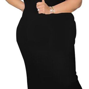 Plus Size Sleeveless Maxi Dress Bodycon Tank Dress Casual Day Wear